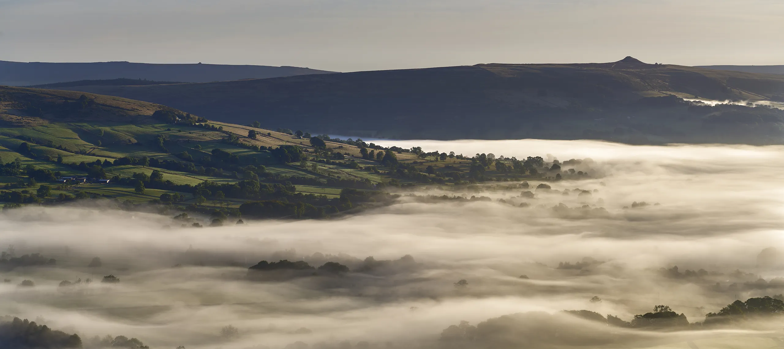 Hope Valley Sunrise Inversion Panoramic Landscape Panoramic Landscapes Canvas