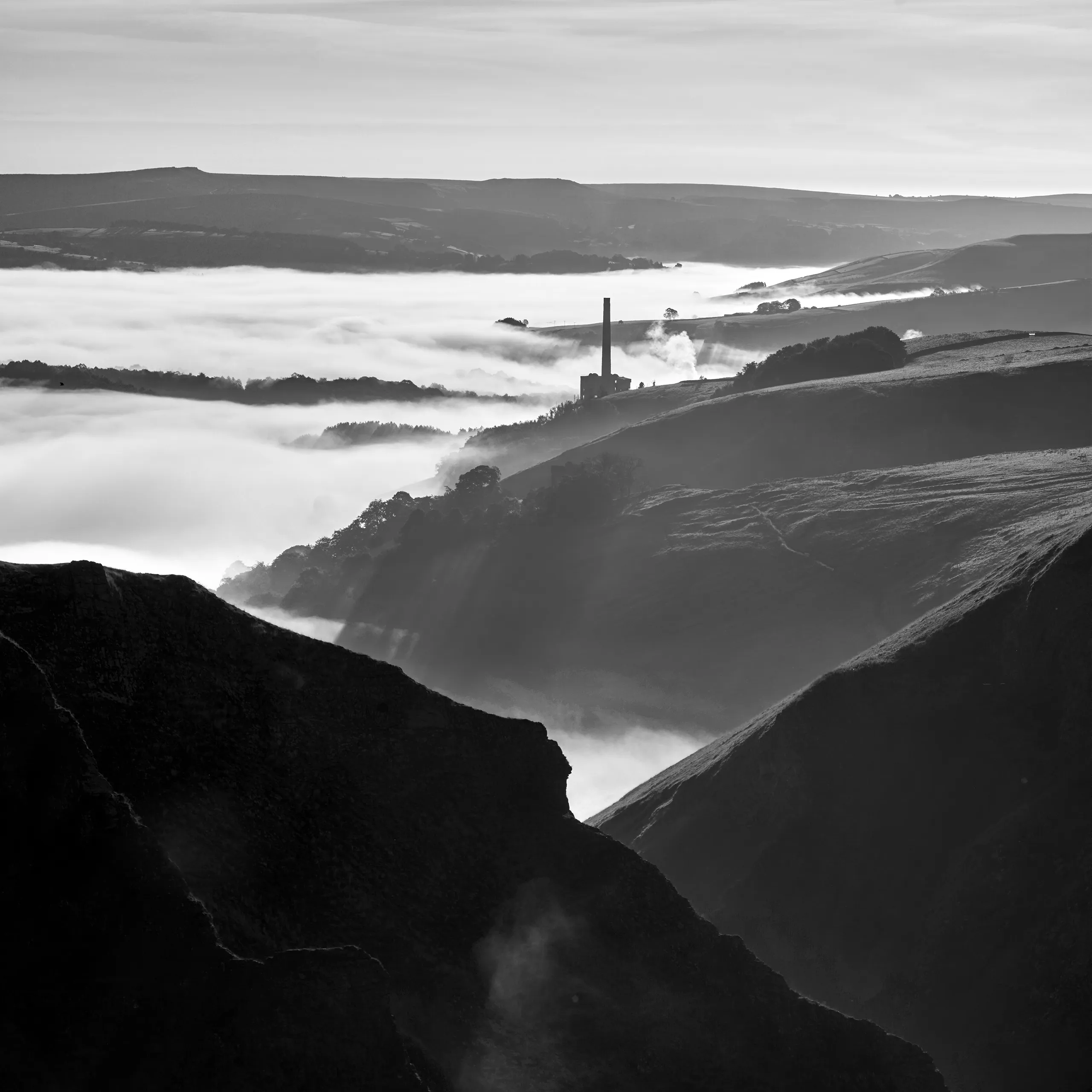 Winnats Pass Shadows and inversions Peak District Landscapes Clouds